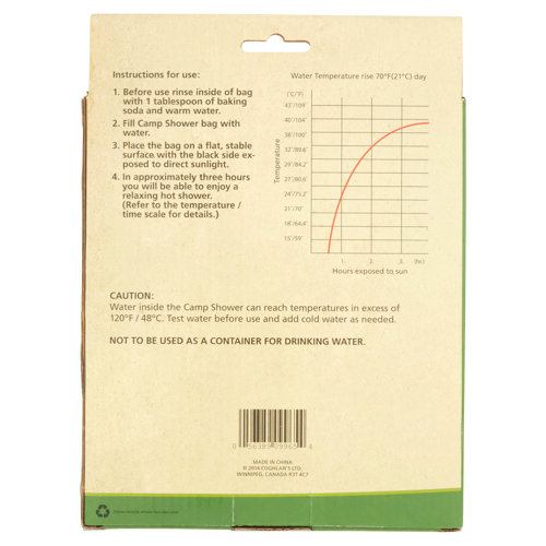 Coghlans Solar Heated Camp Outdoor Shower & Reviews Wayfair